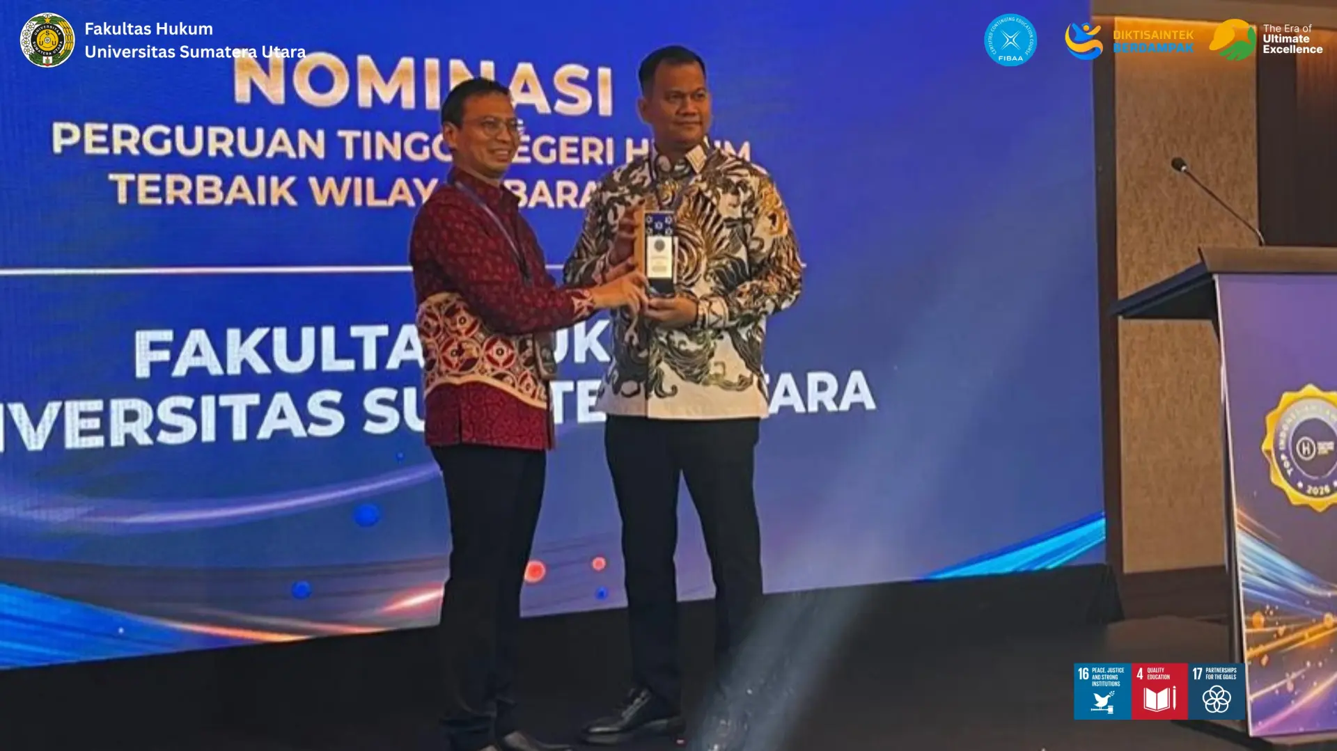 FH USU Raih Dua Pengakuan Nasional dalam Seminar Hukum Nasional dan Top Indonesian Law Schools 2026